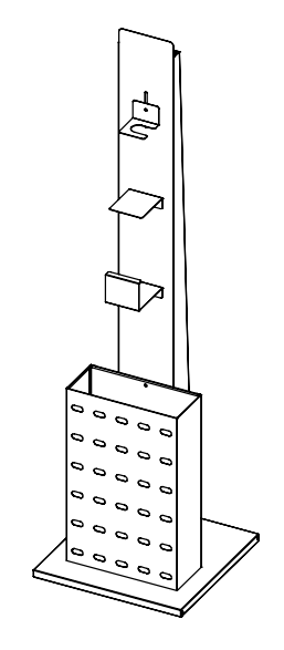 Rvs desinfectiepaal 4