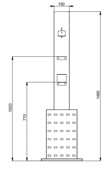 Rvs desinfectiepaal2