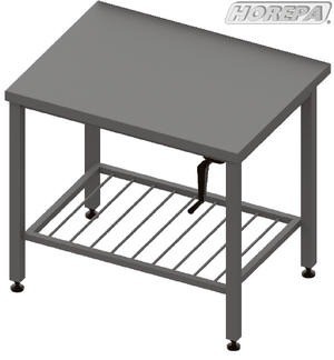 Rvs in hoogte handbediend met roosterschap