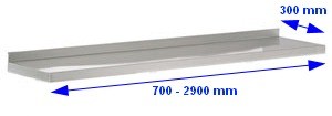 Rvs plank 300 mm 0