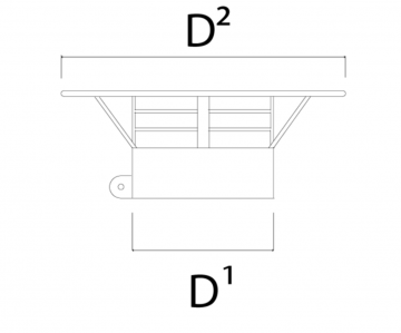 Rvs regenkap tekening