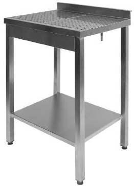 Rvs tafel met lekrooster afdruiprooster
