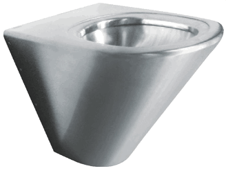 Rvs toilet hufterproof