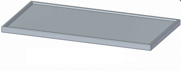 Rvs werkblad met waterkering