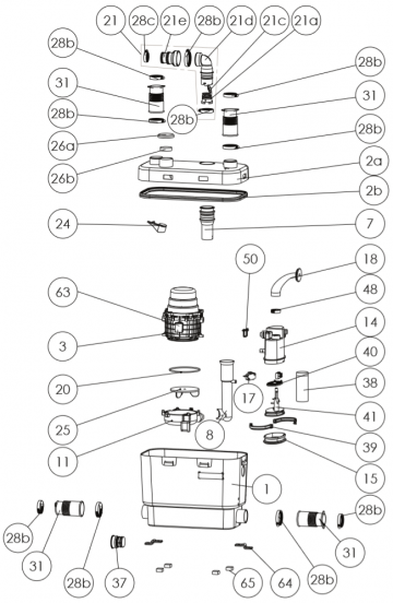 Sanispeed vuilwaterpomp aansluitvoorbeeld 13