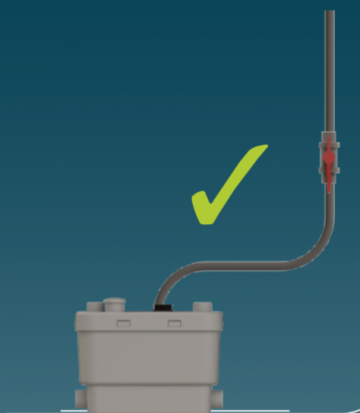 Sanispeed vuilwaterpomp aansluitvoorbeeld 6