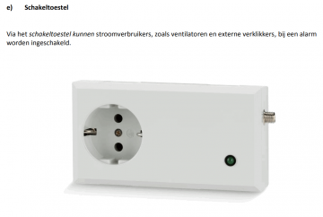 Schakeltoestel am plus