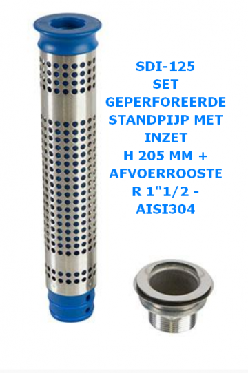 Sdi 125 geperforeerde standpijp met binnenpijp