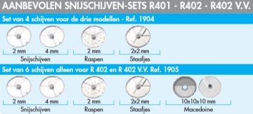 Snijschijvenset 401 en 402 1