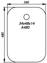 Spoelbak 340x480x140mm