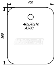 Spoelbak 400x500x160mm
