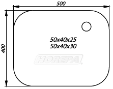 Spoelbak 500x400x250 mm