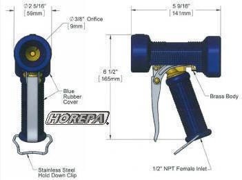 Spuitpistool blauw 1 2 inch aansluiting