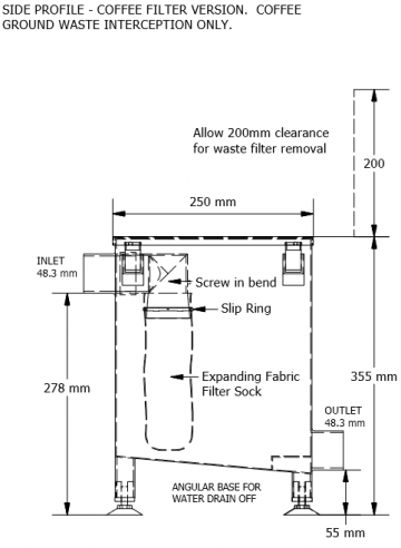 St4 koffiedrabfilter zijaanzicht