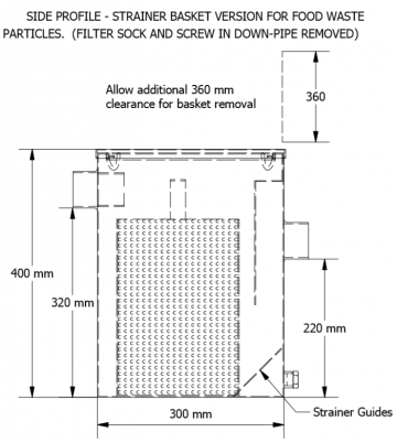 St8 met rvs grofvuilfilter