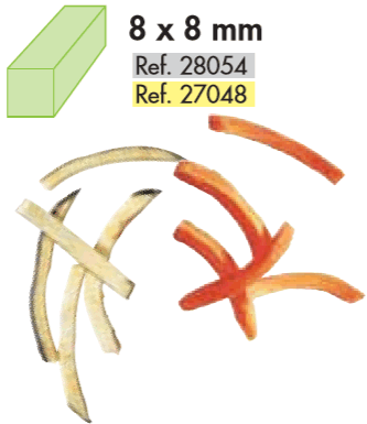 Staafjes 8x8 mm