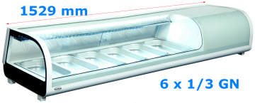 Suschi display vitrine 6 x 1 3