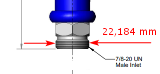 T s blauw handvat draad diameter opmeten