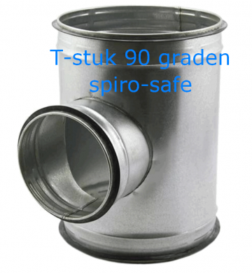 T stuk 90 graden spiro safe