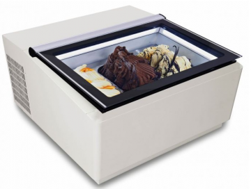 Tafelmodel schepijsvitrine wit g2920015