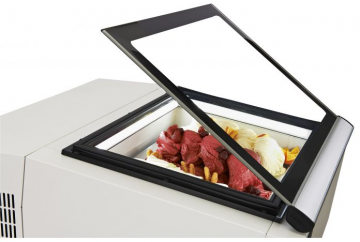 Tafelmodel schepijsvitrine wit g29220