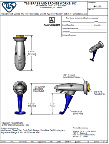 Tapkraan b 1200 tekening