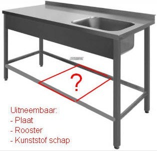 Uitneembare plaat roosters of kunststof schap