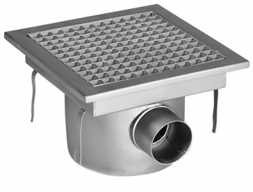 Vloerput 300 x 300 mm onderuitlaat g0750100