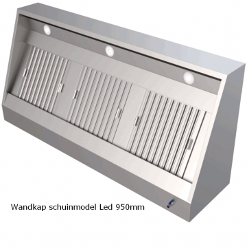 Wandkap schuinmodel led 950mm onderaanzicht