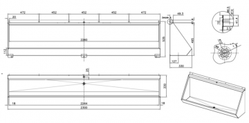 Wandurinoir piesgoot 2400