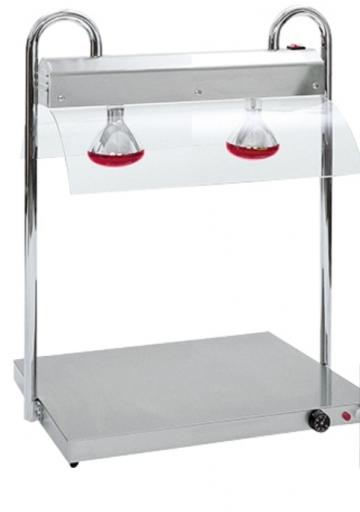 Warmhoudlamp met brug warmhoudplaat