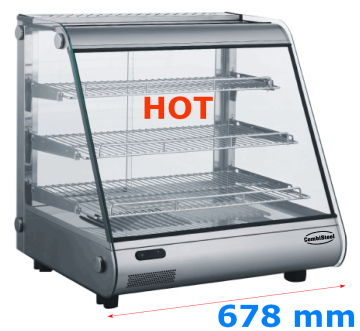 Warmhoudvitrine 678 mm combisteel