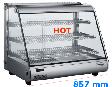 Warmhoudvitrine 857 mm combisteel