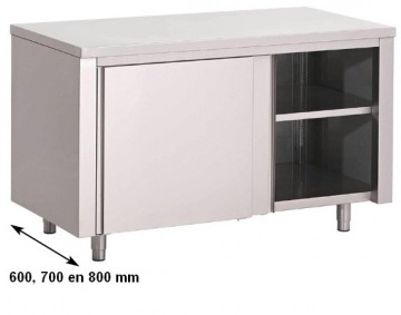 Werkbank met schuifdeuren