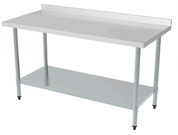 Werktafel met blokprofiel rand en bodemschap demontabel 490line