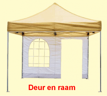 Zijwand met deur en raam