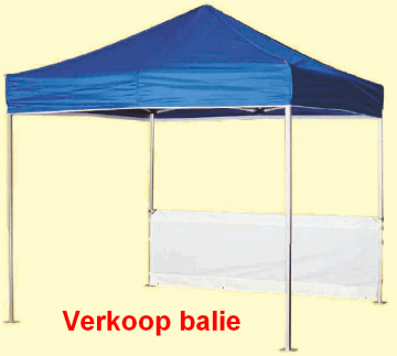 Zijwand met verkoop balie