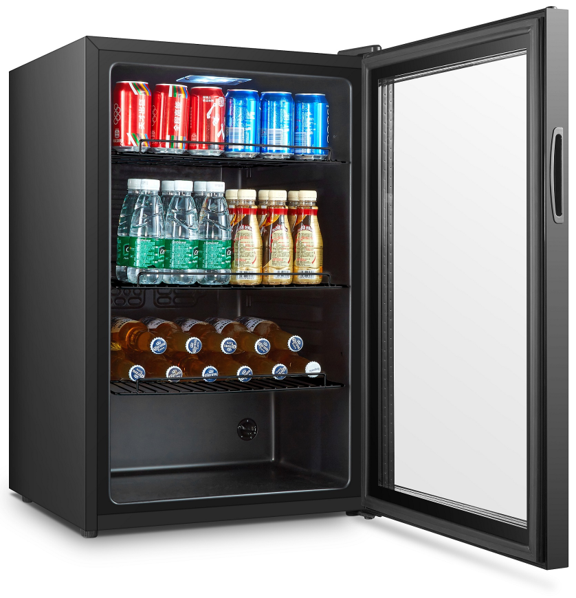 Immoraliteit wijs ventilator Tafelmodel koelkast met glasdeur in de kleur zwart - Koelkasten - HORESHOP